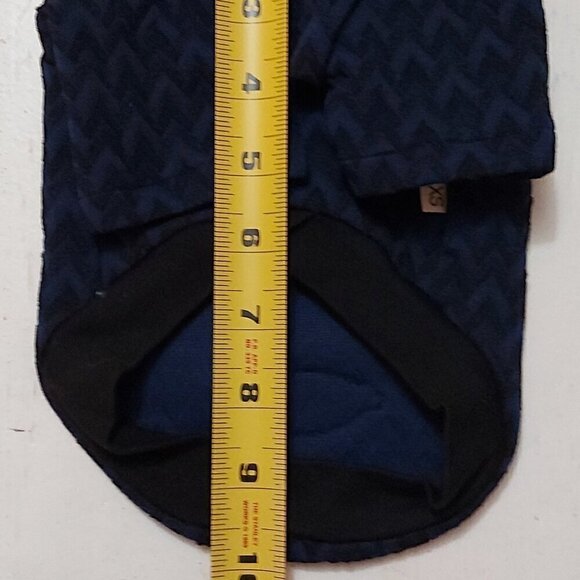 NWOT Pupwonders High-Neck Geometric Blue/Black Jacquard Knit Dog Sweater–Size XS - Picture 5 of 6